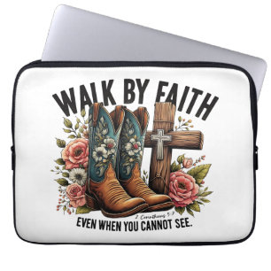 Walk By Faith Laptop Sleeve