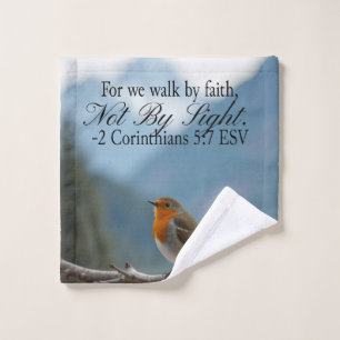 Walk by Faith Not by Sight 2 Corinthians 5:7 Wash Cloth