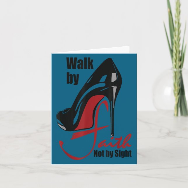 Walk By Faith Not By Sight Motivation Quotes  Card (Front)