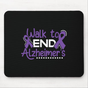 Walk Dementia Warrior Purple Ribbon Awareness Mouse Pad