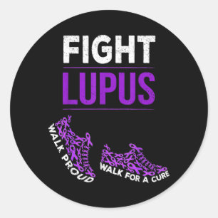 Walk For A Cure Proud Fight Lupus Awareness Month Classic Round Sticker