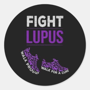 Walk For A Cure Proud Fight Lupus Awareness Month Classic Round Sticker