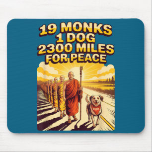 Walk For Peace Buddhist Monks Graphic Art Mouse Pad