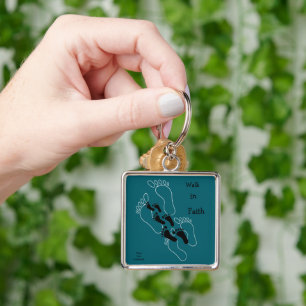 Walk in faith key ring