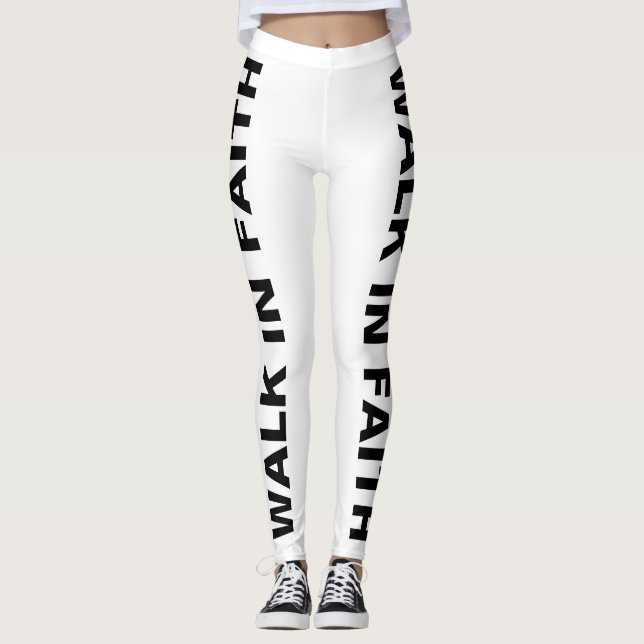 "WALK IN FAITH" Women's Leggings (Front)