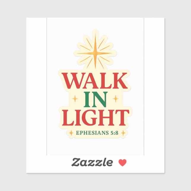 Walk in Light – FaithFuel Sticker with Ephesians 5 (Sheet)