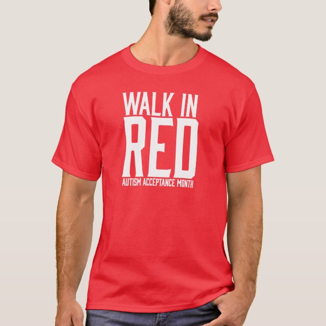 Walk in Red Tshirt (Front)