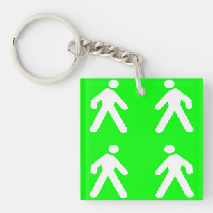 Walk in the green key ring