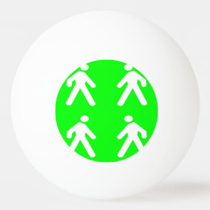 Walk in the green ping pong ball
