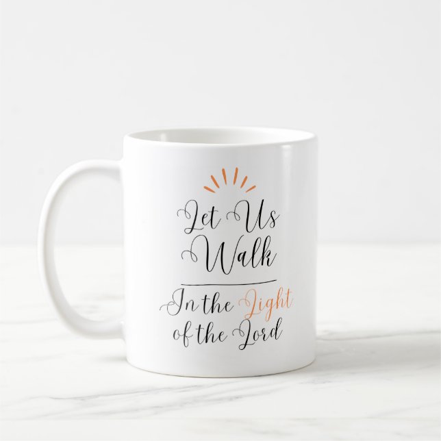 Walk in the Light Coffee Mug (Left)