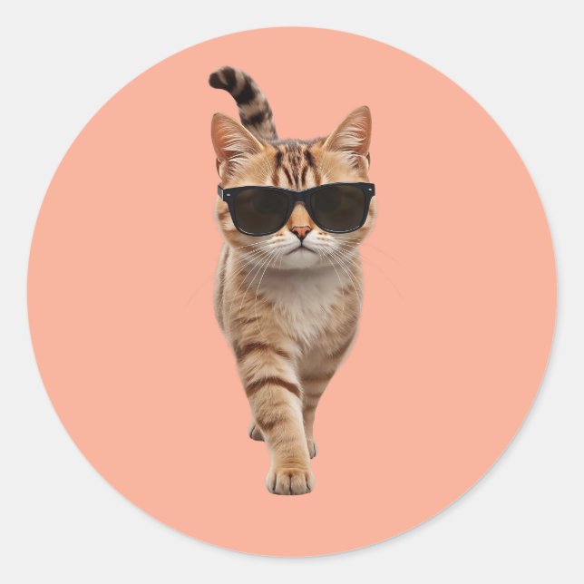 Walk Like You Mean It Classic Round Sticker (Front)