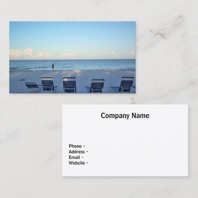 Walk on the Beach Business Cards (Front/Back)