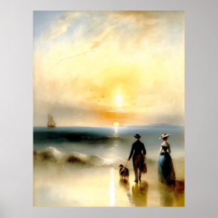 Walk on the beach poster