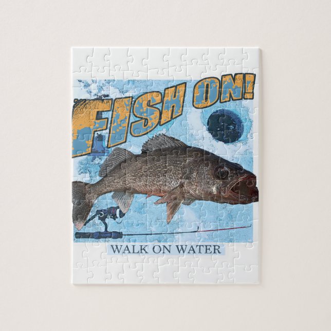 Walk on water walleye jigsaw puzzle (Vertical)