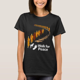 Walk peace 2026 world peace monks with aloka dog T-Shirt