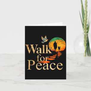 Walk peace 2026 world peace monks with aloka dogWa Card