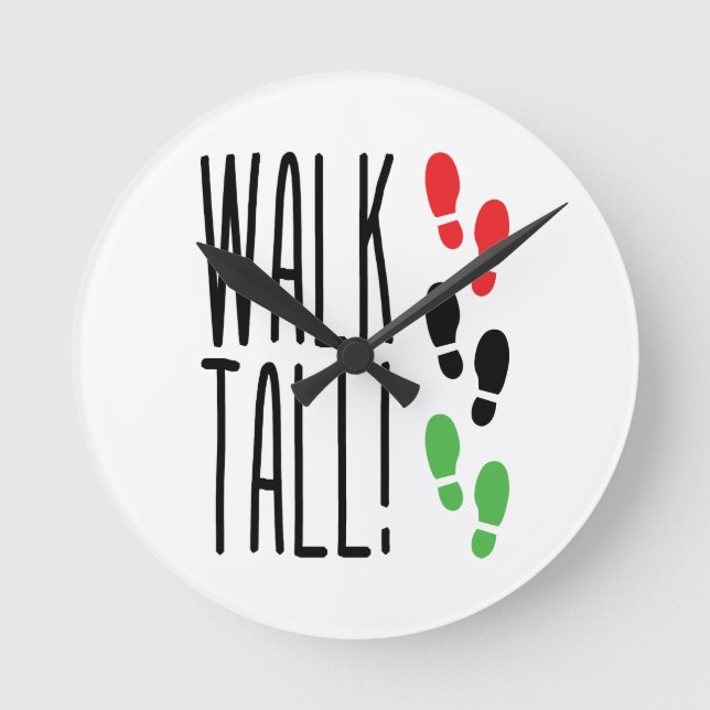 Walk Tall Round Clock (Front)