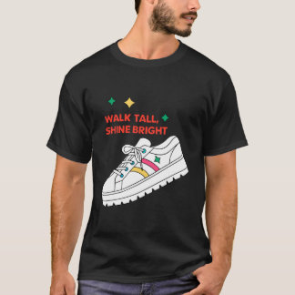 Walk Tall Shine Bright Platform Shoe 70s T-Shirt