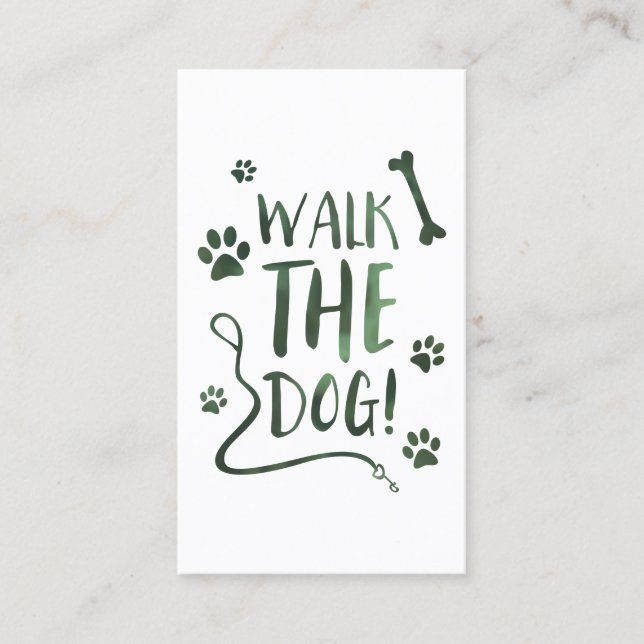 walk the dog punch card bokeh (Front)