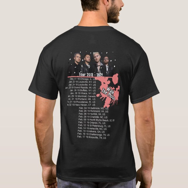 WALK THE MOON TOUR 2018 - 2019 T-Shirt (Back)