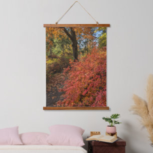 Walk Through an Autumn Color Botanical Garden Hanging Tapestry