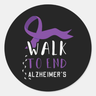 Walk To End Heimerheimer Heimerheimers Awareness  Classic Round Sticker