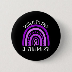 Walk To End Heimerheimer Purple Ribbon Heimerheime 6 Cm Round Badge