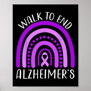 Walk To End Heimerheimer Purple Ribbon Heimerheime Poster