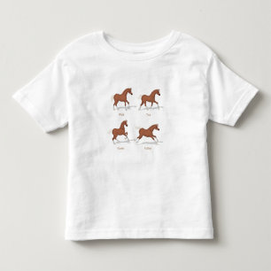 Walk Trot Canter Gaits of the Horse Sorrel Toddler T-Shirt