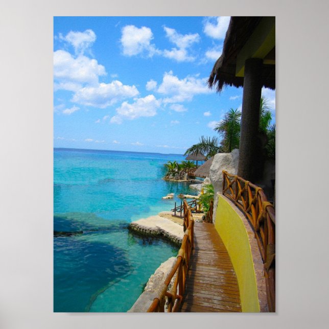 Walk Way to Cool Blue Poster (Front)