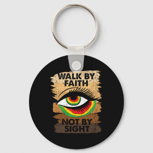 Walk With Faith Not By Sight Black History Month C Key Ring