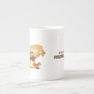 Walk With Me – Forever and Always   Lion Design Bone China Mug