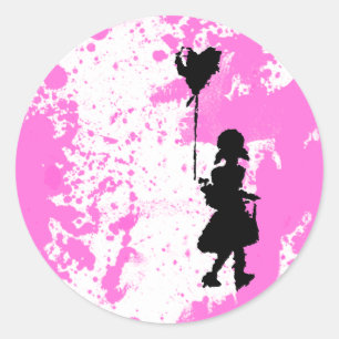 walk your heart classic round sticker