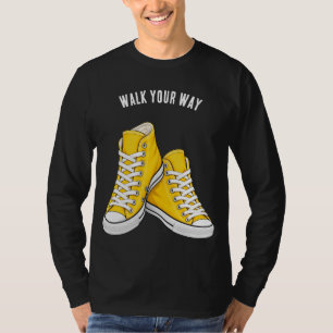 walk your way. yellow sneaker T-Shirt