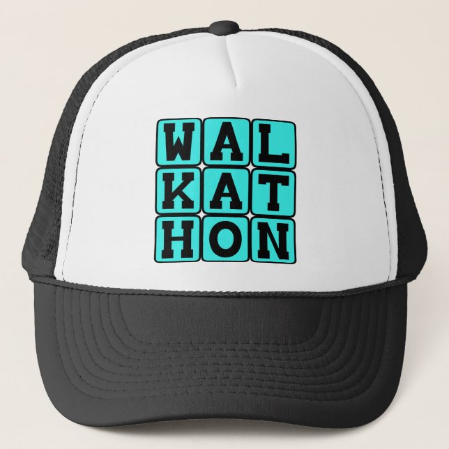 Walkathon, Fundraising Walking Event Trucker Hat (Front)