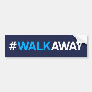 #WalkAway Bumper Sticker (Blue/White Text on Blue)