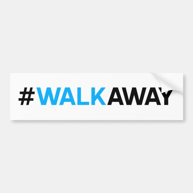 #WalkAway Bumper Sticker (Customisable Colour) (Front)