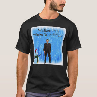 Walken In A Winter Wonderland Funny Christmas Car T-Shirt