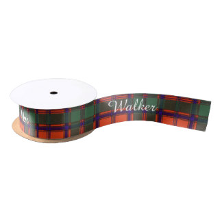Walker clan Plaid Scottish kilt tartan Satin Ribbon