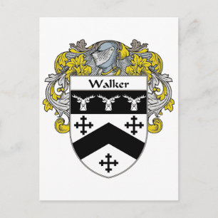Walker Coat of Arms (Mantled) Postcard