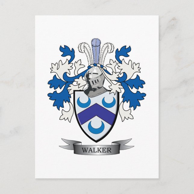 Walker Coat of Arms Postcard (Front)