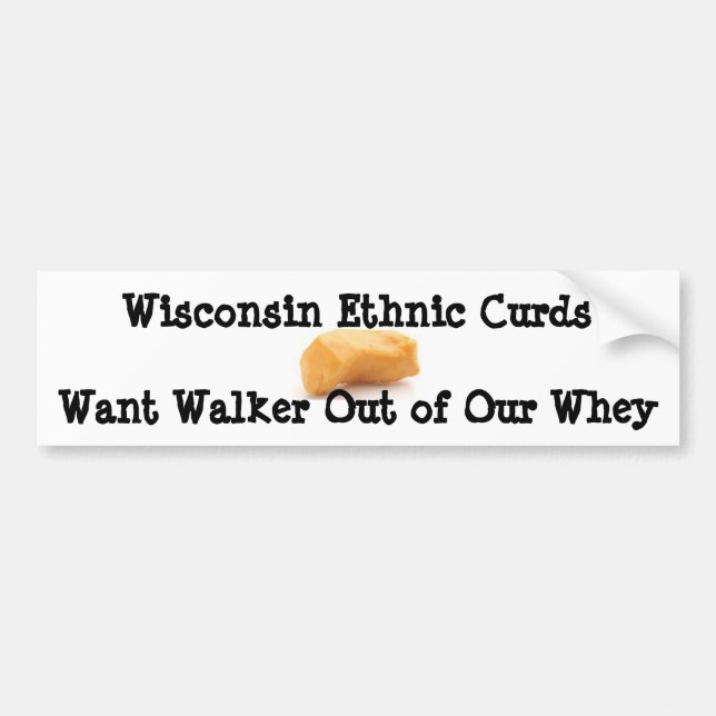 Walker Curds & Whey Bumper Sticker (Front)
