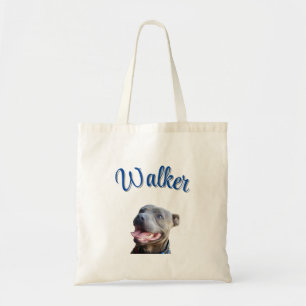Walker Name With Staffy Bull Terrier, Tote Bag