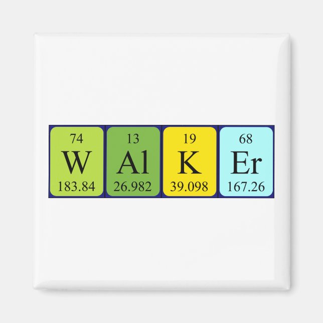 Walker periodic table name magnet (Front)