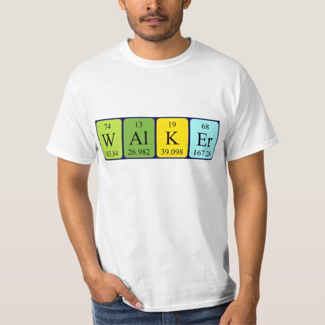 Walker periodic table name shirt (Front)