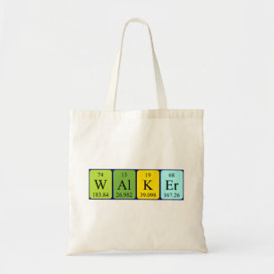 Walker periodic table name tote bag