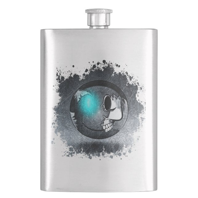 Walkermoji Vintage Blade Hip Flask (Front)