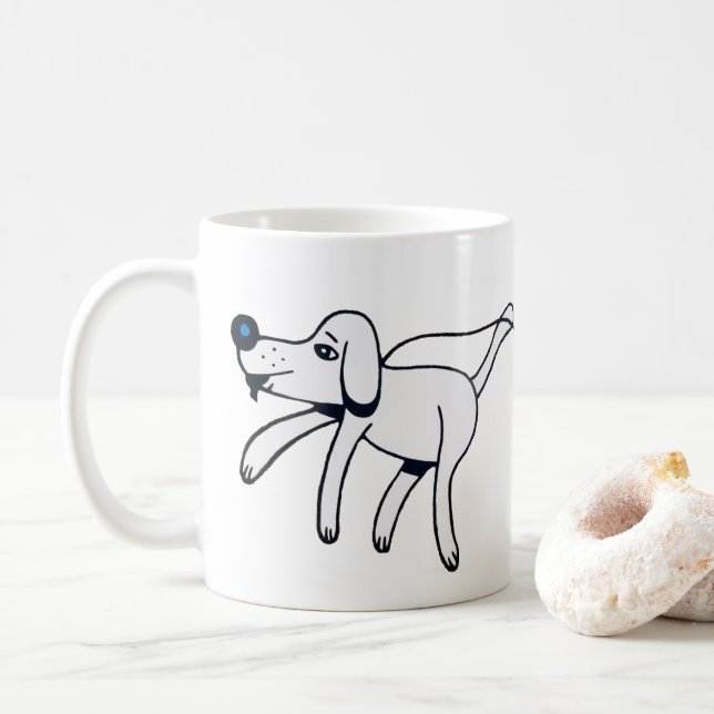 Walkies, Doggy. Coffee Mug (With Donut)