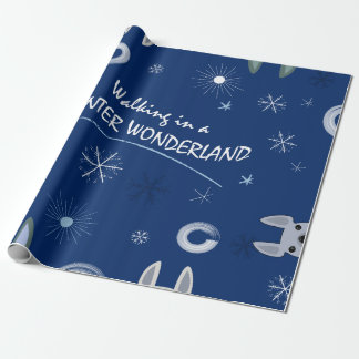 Walkign in a winter wonderland wrapping paper