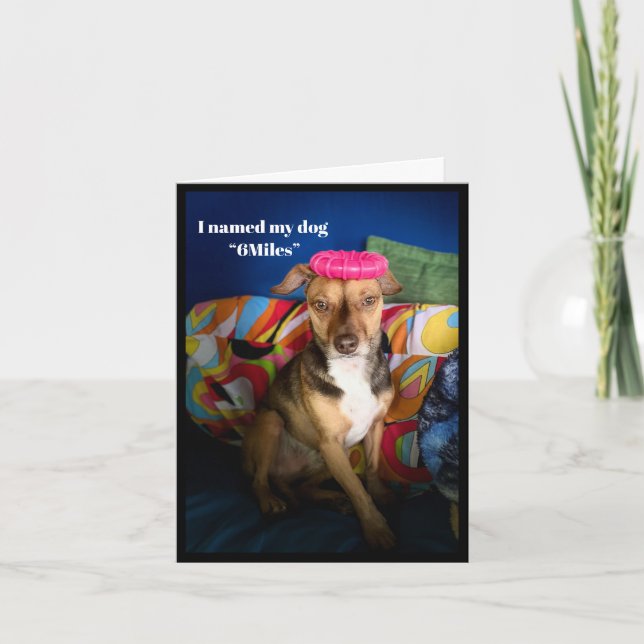 Walking 6 Miles every day humourous Greeting Card (Front)